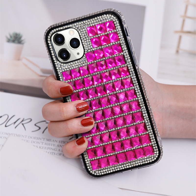 Hot fashion Diamond Rhinestone Phone Case cover for iphone 11 pro max 6 6S 7 8plus X XR XS MAX mixing PC+ tpu protective case