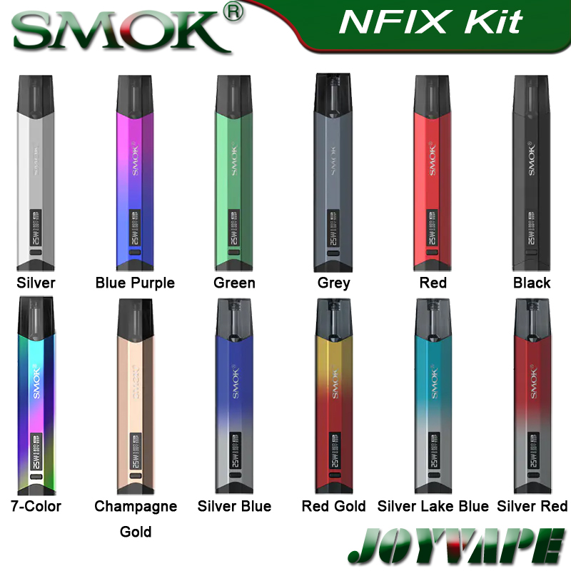 SMOK NFIX Pod System Kit 25W 700mAh with 3ml Nfix DC 0.8ohm MTL Pod Cartridge with 0.69" OLED Screen Pen-style Kit, Black
SMOK NFIX Pod System Kit 25W 700mAh with 3ml Nfix DC 0.8ohm MTL Pod Cartridge with 0.69" OLED Screen Pen-style Kit, Black