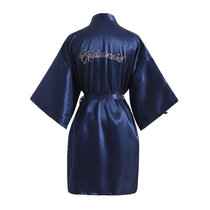 Solid Color Hot Drilling Bridesmaid Dressing Gown Makeup RobeImitate Real Silk Cardigan, Black
Solid Color Hot Drilling Bridesmaid Dressing Gown Makeup RobeImitate Real Silk Cardigan, Black
