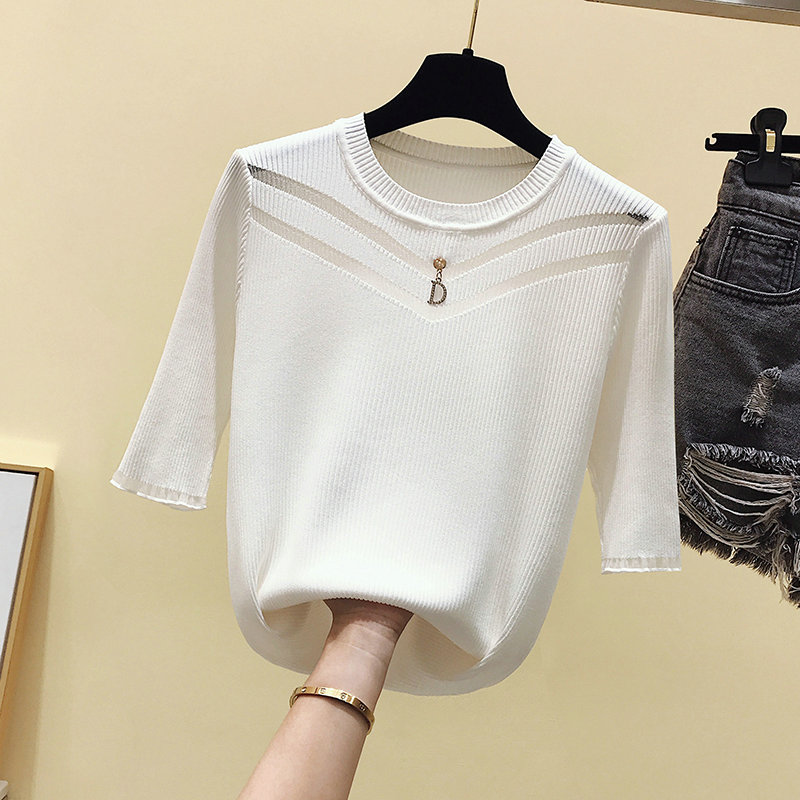 2020 New Women T-shirts Casual Solid Ice Silk Thin O-Neck Knit Half Sleeve For Women Clothing, Black
2020 New Women T-shirts Casual Solid Ice Silk Thin O-Neck Knit Half Sleeve For Women Clothing, Black