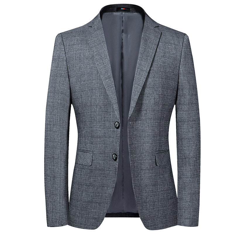 2020 Spring Men's Hidden Plaid Double Buckle Suit Youth Non-Ironing Slim Casual Gray blazer
2020 Spring Men's Hidden Plaid Double Buckle Suit Youth Non-Ironing Slim Casual Gray blazer