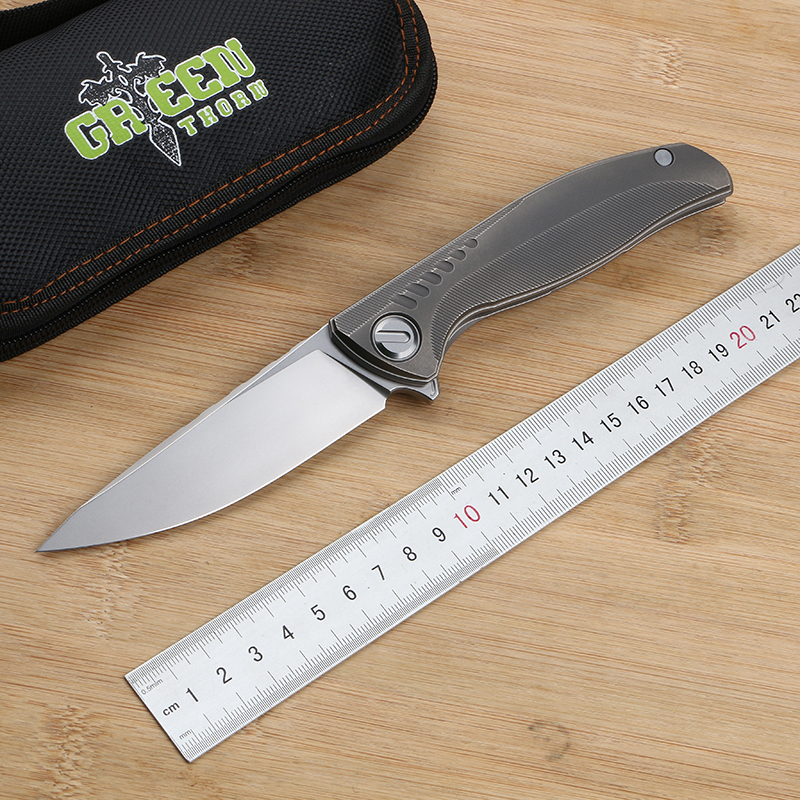 Green thorn CD F3 ns D2 blade titanium handle outdoor camping hunting practical folding knife EDC tool
Green thorn CD F3 ns D2 blade titanium handle outdoor camping hunting practical folding knife EDC tool