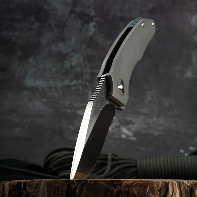 Folding knife m390 steel titanium handle knife outdoor hiking hunting and rescue camping
Folding knife m390 steel titanium handle knife outdoor hiking hunting and rescue camping