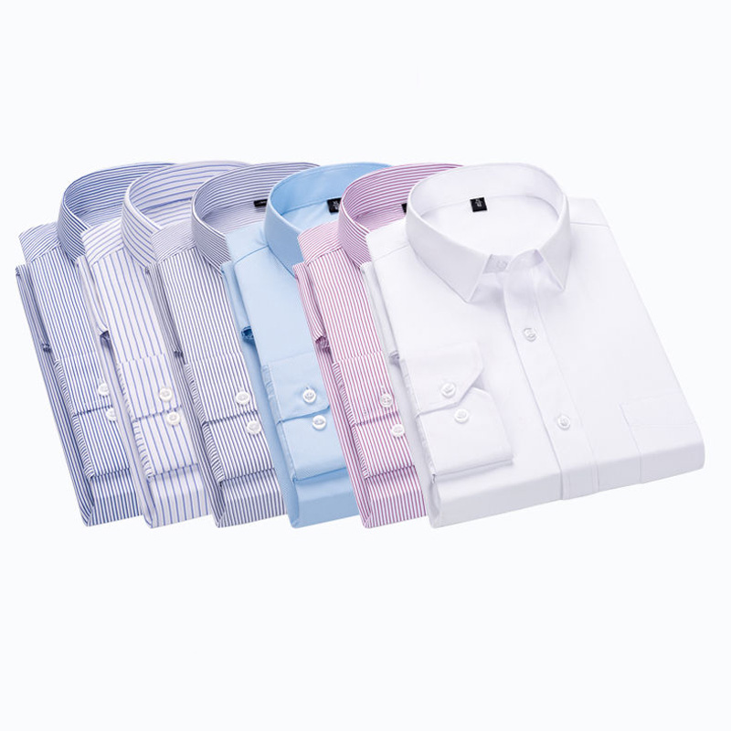 Men's Business Casual Long Sleeved Shirt Striped Shirts White Blue Black Smart Male Social Dress Shirt Soft Comfortable, 3655 pure white
Men's Business Casual Long Sleeved Shirt Striped Shirts White Blue Black Smart Male Social Dress Shirt Soft Comfortable, 3655 pure white