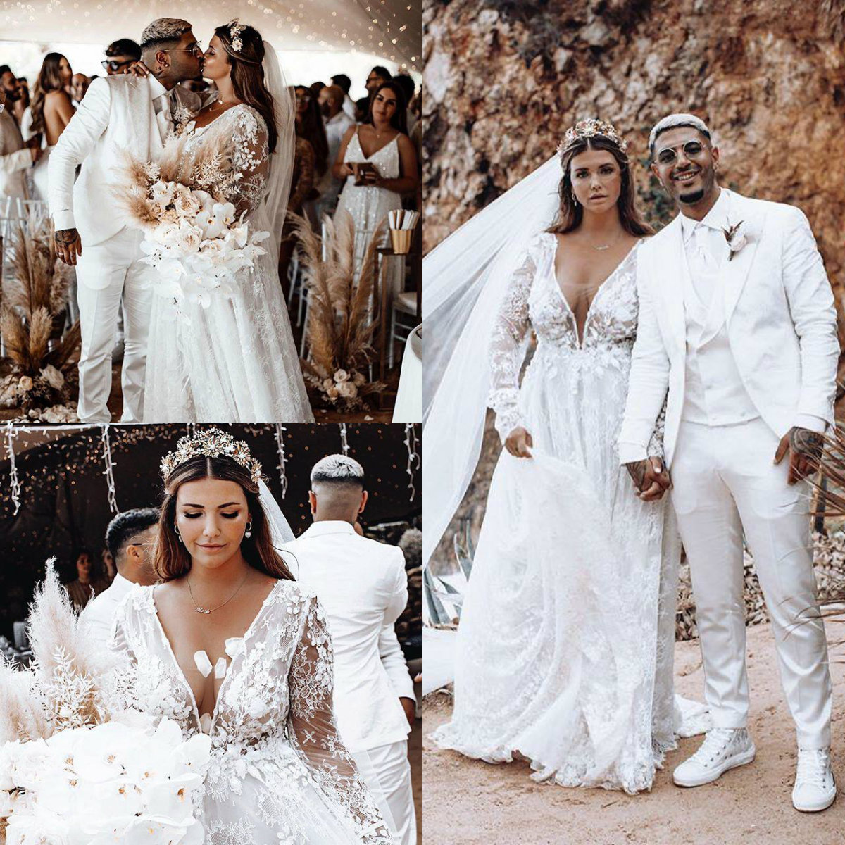 Plus Size Country Wedding Dresses 2020 Long Sleeves V Neck Lace Bridal Gowns A Line vestido de novia