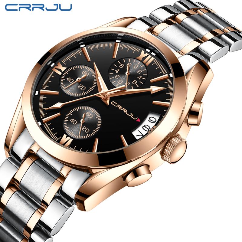 CRRJU Creative Design Chronograph Sport Mens Watches Fashion Brand Waterproof Quartz Watch Clock Relogio Masculino, L brown rose white
CRRJU Creative Design Chronograph Sport Mens Watches Fashion Brand Waterproof Quartz Watch Clock Relogio Masculino, L brown rose white