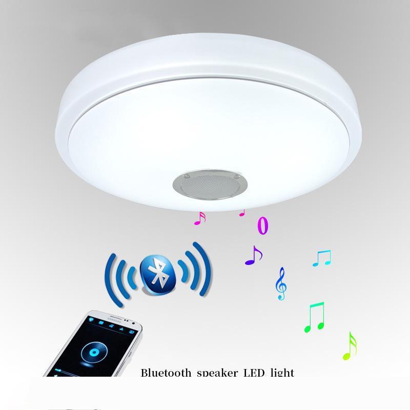 Bluetooth Ceiling Light LED Bluetooth Music Ceiling Lamp RGB Colorful High Edge White Bluetooth Audio Lighting 1 pc