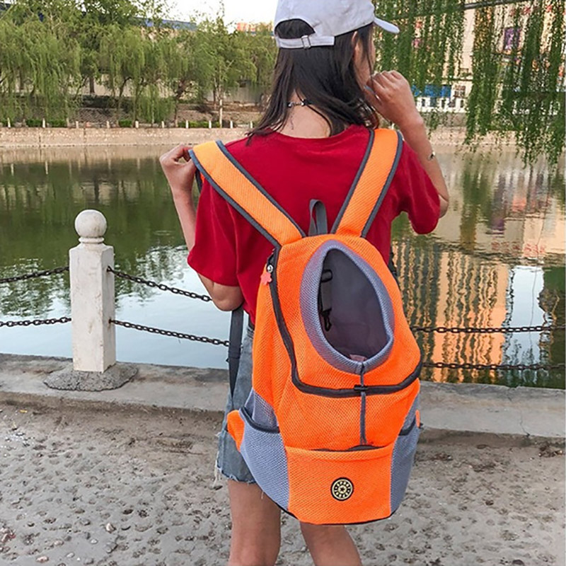 Pet out cat Travel portable chest Mesh fabric breathable backpack Pull string Dog carrier Holiday home travel bag
