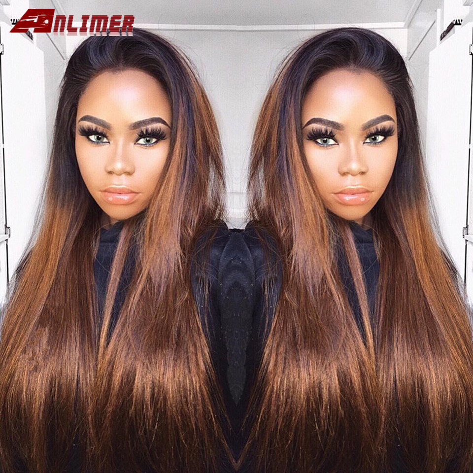 Deep Part Ombre Brazilian Dark Brown Straight Glueless Lace Front Human Hair Wigs for Black Women Natural Hairline, Ombre color
Deep Part Ombre Brazilian Dark Brown Straight Glueless Lace Front Human Hair Wigs for Black Women Natural Hairline, Ombre color