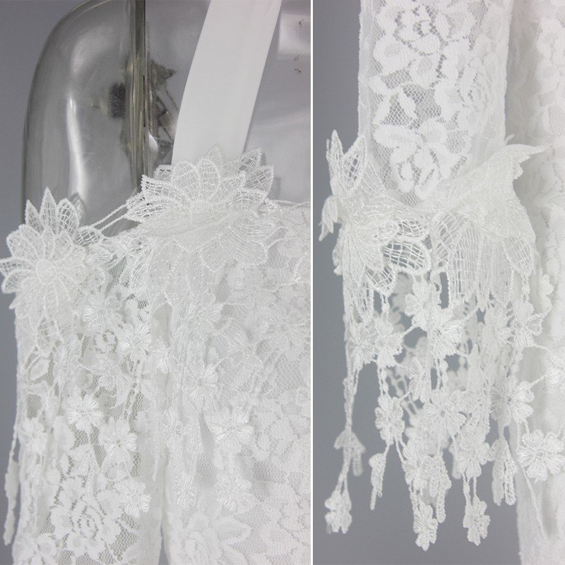 NATTEMAID Hollow Out Floral White Lace Dresses Off Shoulder Strapless Mini Sexy Dress Women Pencil Bodycon Party Dress Vestidos T200320