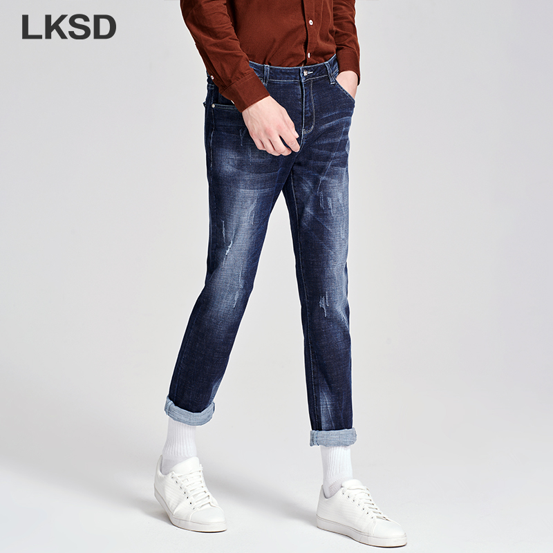 LKSD Autumn Winter Men Causal Slim Fit Jeans Fashion High Waist Straight Causal Ankel-length Men's Jeans T15200067, Blue
LKSD Autumn Winter Men Causal Slim Fit Jeans Fashion High Waist Straight Causal Ankel-length Men's Jeans T15200067, Blue
