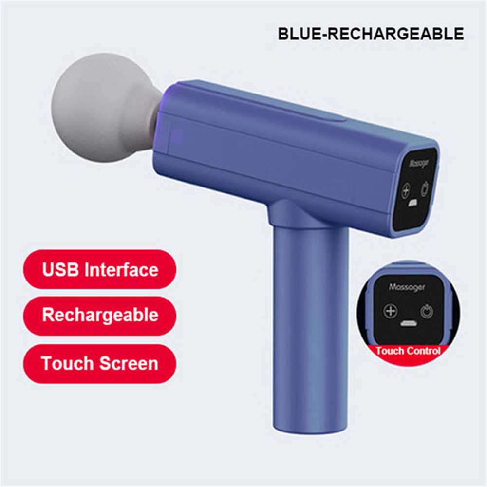Mini Portable Massage Gun Muscle Massager Head Back Neck Leg Body Sports Relaxation Soothing Touch Screen Mini Pistola De Masaje Portatil