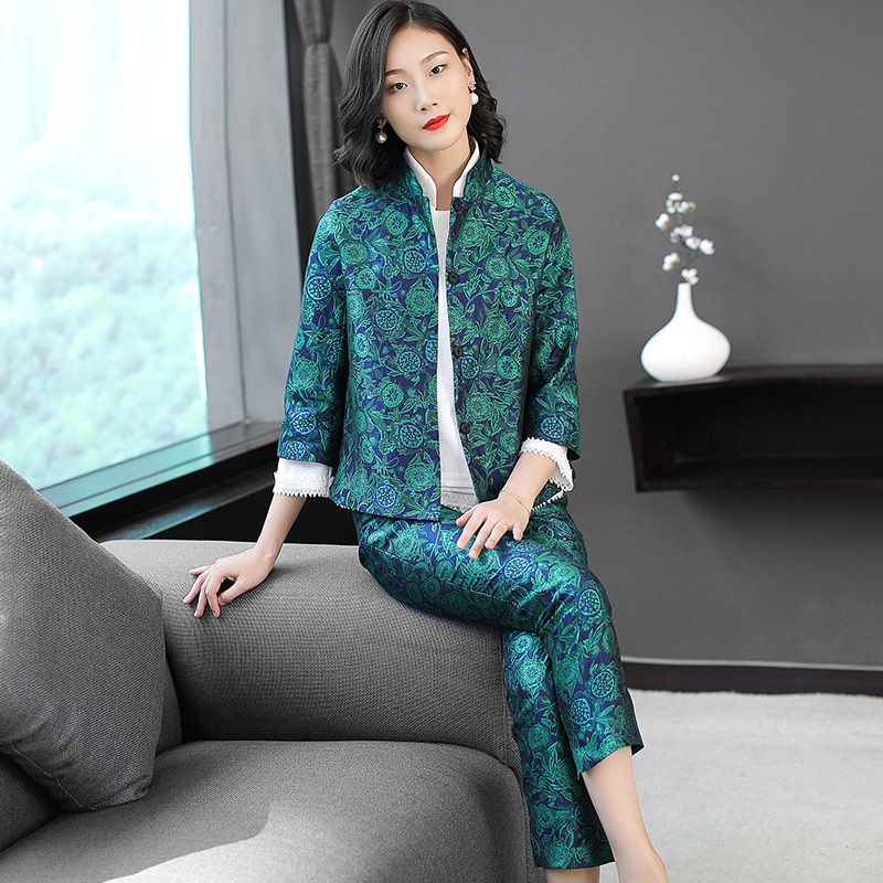 2020 Fashion Tracksuit Sets for Women Vintage Jacquard Print Jacket Coat+Ankle-Length Skinny Pants & Capris Set Female Suits, As pic
2020 Fashion Tracksuit Sets for Women Vintage Jacquard Print Jacket Coat+Ankle-Length Skinny Pants & Capris Set Female Suits, As pic
