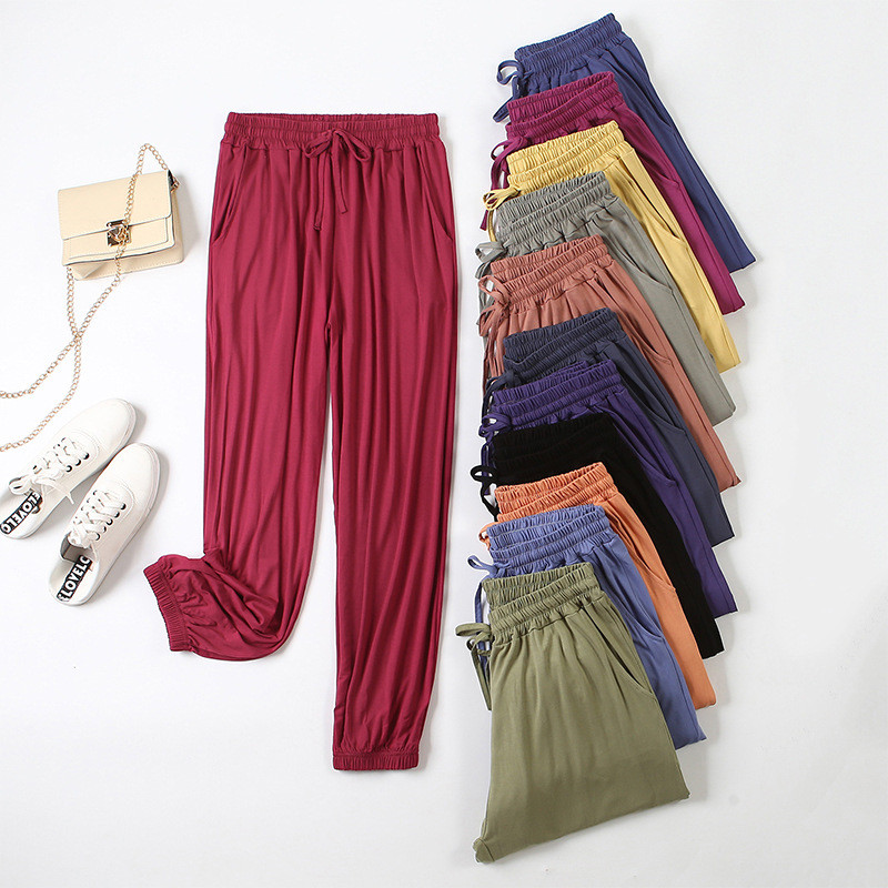 Women's Modal Homewear Pants Home Clothes Lounge Wear Summer Pajamas Pants Nightgown, Black
Women's Modal Homewear Pants Home Clothes Lounge Wear Summer Pajamas Pants Nightgown, Black