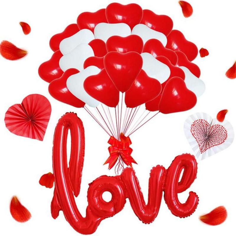 Letter Balloons 12 Inch Party Decoration Set Pink Heart-shaped Latex Balloons Paper Fan Valentine Set
Letter Balloons 12 Inch Party Decoration Set Pink Heart-shaped Latex Balloons Paper Fan Valentine Set