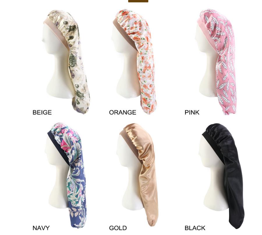 New imitate Satin Bonnet Sleep Cap Long Bonnet for Braids Good Quality Women Floral Flower printed Silky Hair Loose Cap Wholesale C341, Blue;gray
New imitate Satin Bonnet Sleep Cap Long Bonnet for Braids Good Quality Women Floral Flower printed Silky Hair Loose Cap Wholesale C341, Blue;gray