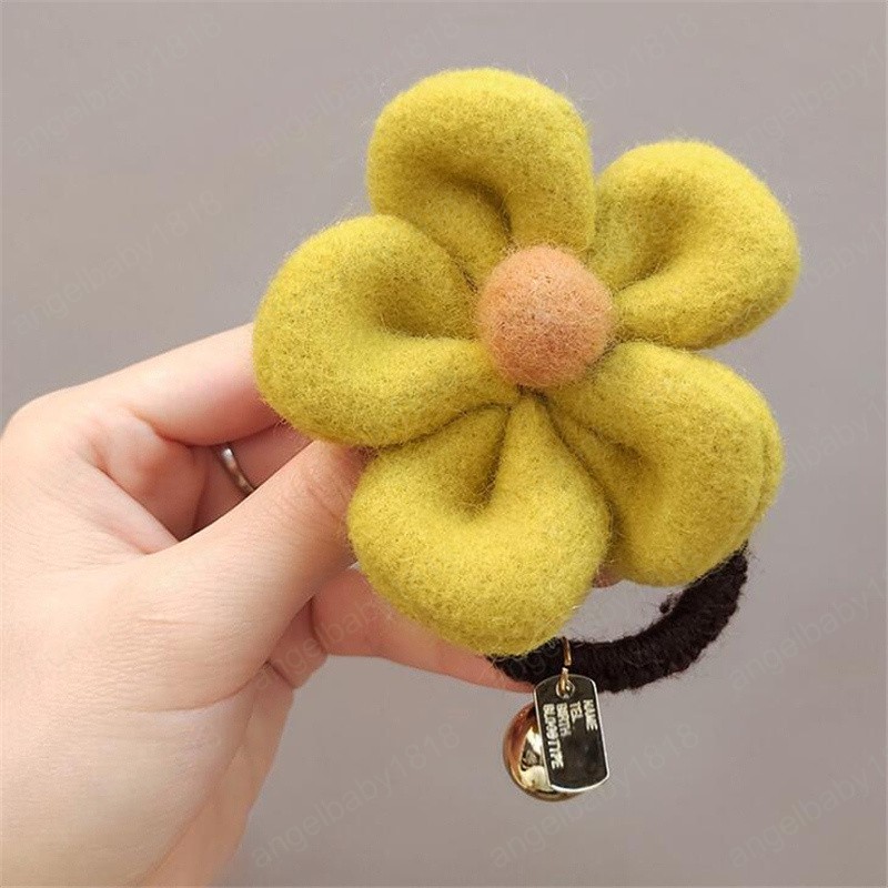 Big Flower korean Style Hariy Hair Clip Elastic Hair band Hair Accessoreis For Women Girls Ponytail Holder Scrunchies Hairpins