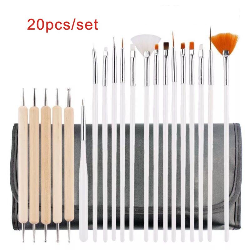 20Pcs/Set Nail Art Decorations Brush Manicure of Pen with bag color painting pen False Nail Tips UV Gel Polish Black bag
20Pcs/Set Nail Art Decorations Brush Manicure of Pen with bag color painting pen False Nail Tips UV Gel Polish Black bag