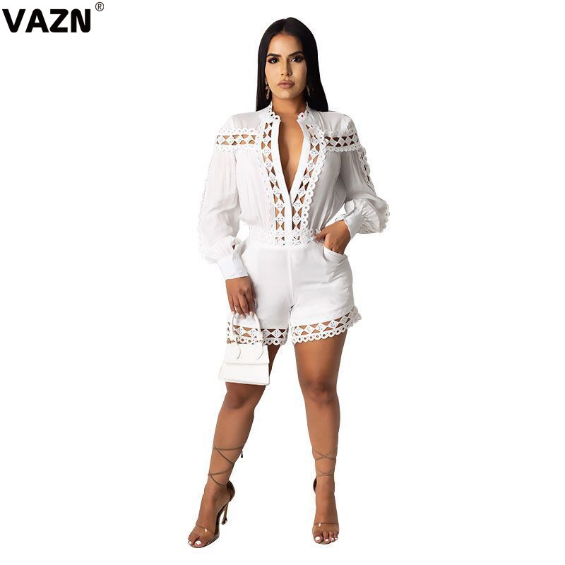VAZN Young special 2020 summer sexy lady white solid playsuit lantern full sleeve singer breasted playsuit hollow out playsuits
VAZN Young special 2020 summer sexy lady white solid playsuit lantern full sleeve singer breasted playsuit hollow out playsuits