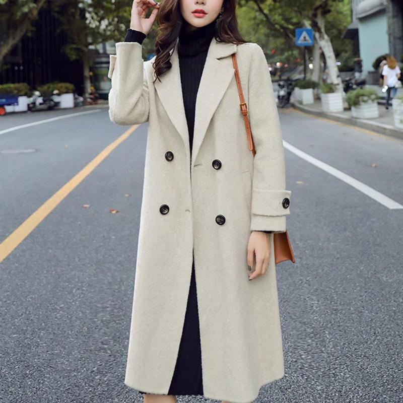 2020 Coat Women Wool Plus Size Autumn Winter Solid Lapel Long Sleeve Button Coat Cashmere Woolen Winter, Beige
2020 Coat Women Wool Plus Size Autumn Winter Solid Lapel Long Sleeve Button Coat Cashmere Woolen Winter, Beige