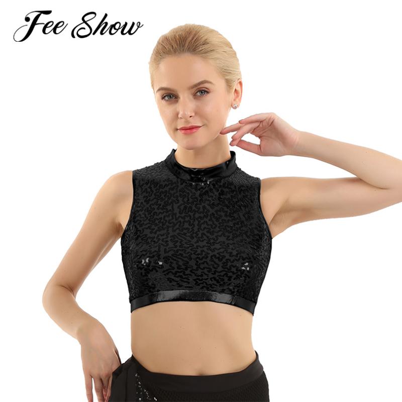 New Dazzling Glittery Shiny Sequins Pole Dance Crop Top Women Mock Neck Sleeveless Keyhole Back Slim Fit Tank Crop Tops Clubwear, Black
New Dazzling Glittery Shiny Sequins Pole Dance Crop Top Women Mock Neck Sleeveless Keyhole Back Slim Fit Tank Crop Tops Clubwear, Black