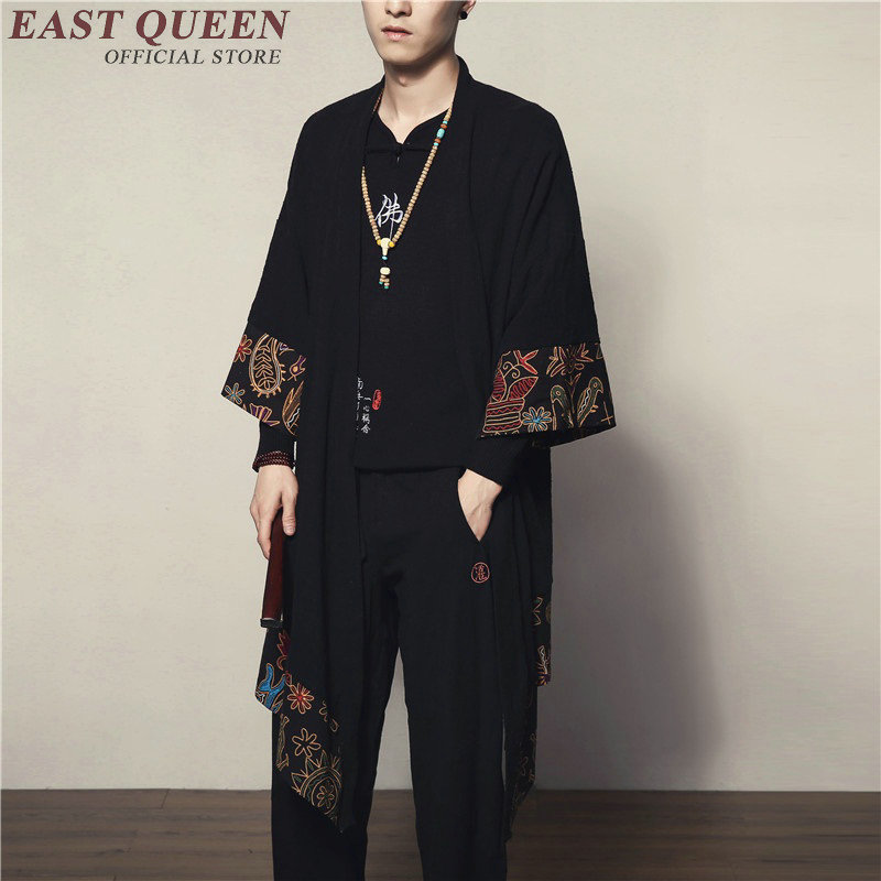 Japanese kimono cardigan men haori yukata male samurai costume clothing kimono jacket mens shirt yukata haori FF001