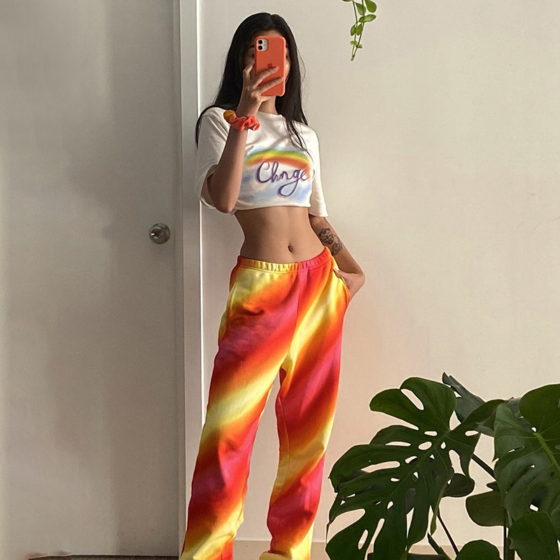 Tie Dye Striped Joggers Women Girls Running Pants Fashion High Elastic Waist Sweatpants Casual Sport Workout Female Trousers, Orange
Tie Dye Striped Joggers Women Girls Running Pants Fashion High Elastic Waist Sweatpants Casual Sport Workout Female Trousers, Orange