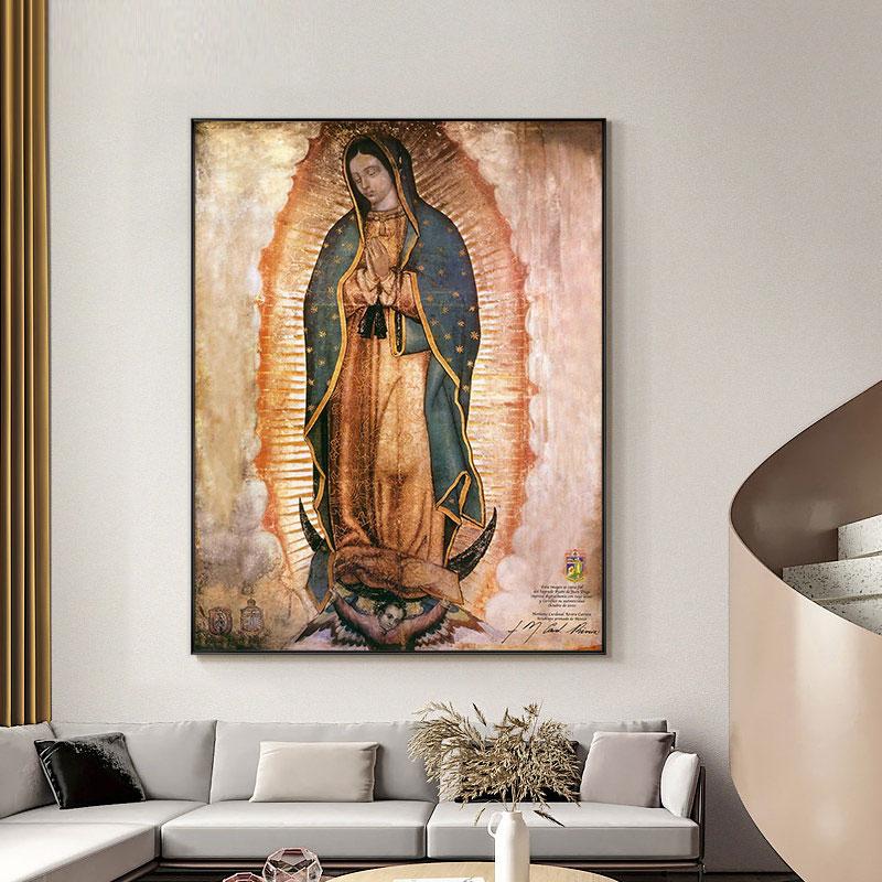 

The Day of the Virgin of Guadalupe in Mexico Posters And Prints Canvas Wall Art Canvas Portrait Picture for Living Room Decor