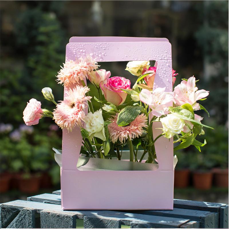 10pcs/lot Portable Flower Basket Paper Carton Flowers Packing Box Waterproof Fresh flower Carrier Bag In Black Pink White Grey
10pcs/lot Portable Flower Basket Paper Carton Flowers Packing Box Waterproof Fresh flower Carrier Bag In Black Pink White Grey