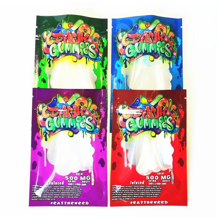 New Dank Gummies Mylar Bag Edibles Retail packaging 4 styles Smell Proof Bags Zipper Mylar Bags Dry Herb Flower Package Wholesale
New Dank Gummies Mylar Bag Edibles Retail packaging 4 styles Smell Proof Bags Zipper Mylar Bags Dry Herb Flower Package Wholesale