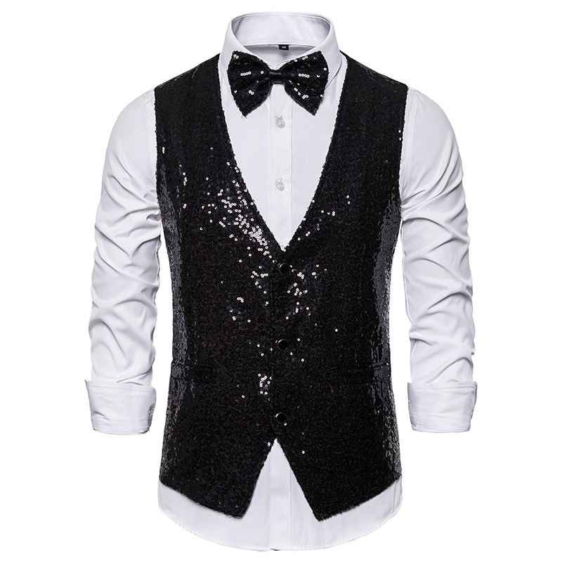 KISSQIQI Fashion Sequins Suit Vest Men Formal Dress Vest Sleeveless Jacket Wedding Waistcoat Men Fashion Waistcoat, Black
KISSQIQI Fashion Sequins Suit Vest Men Formal Dress Vest Sleeveless Jacket Wedding Waistcoat Men Fashion Waistcoat, Black