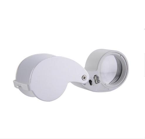 Magnifying Loupe 40X 25mm 40X25mm 40 x 25 Jeweller LED Light Glass Magnifier whole Drop New4499407