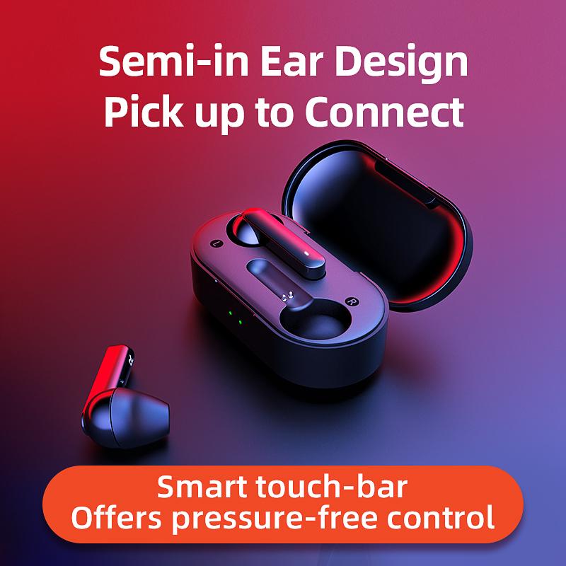T3 TWS Fingerprint Touch Wireless Headphones Bluetooth V5.0 3D Stereo Dual-Mic Noise cancelling earphones
T3 TWS Fingerprint Touch Wireless Headphones Bluetooth V5.0 3D Stereo Dual-Mic Noise cancelling earphones
