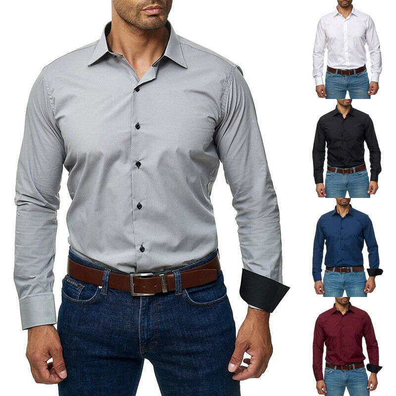 2020 Fashion Mens Luxury Casual Stylish Slim Fit Solid Long Sleeve Casual Dress Shirts Tops, White
2020 Fashion Mens Luxury Casual Stylish Slim Fit Solid Long Sleeve Casual Dress Shirts Tops, White