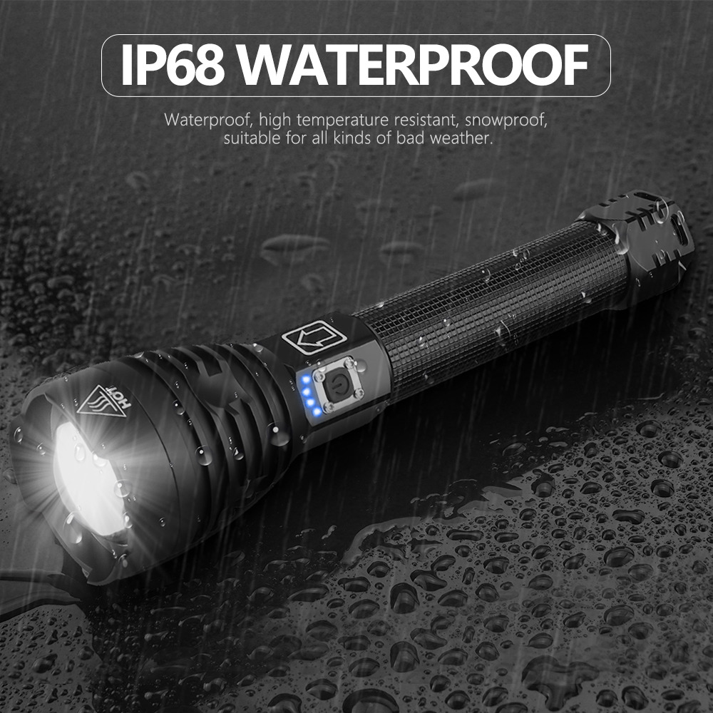 40000LM 902 most powerful led flashlight torch usb rechargeable tactical flashlights 18650 or 26650 hand lamp 70 Y2007274127