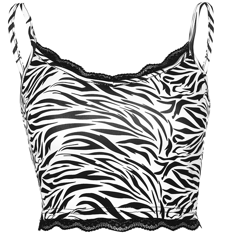 HEYounGIRL Black Lace Side Summer Top Women Zebra Print Sleeveless Spaghetti Strap Tops Tees Fashion Backless Cropped Cami Top
HEYounGIRL Black Lace Side Summer Top Women Zebra Print Sleeveless Spaghetti Strap Tops Tees Fashion Backless Cropped Cami Top