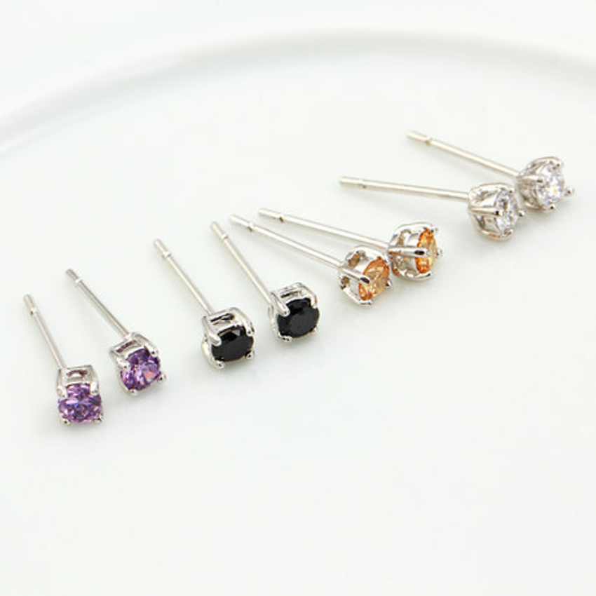 Extravagant Style Classic Design Fashion Women Mens Earrings Hip Hop Diamond Stud Earings Iced Out Bling CZ Rock Punk Round Wedding Gift