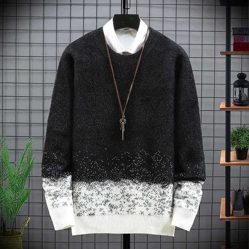 New Winter Thick Warm Cashmere Sweater Men Round Neck Mens Sweaters Slim Fit Keep Warm Pullover Men Fashion Knitwear Pull Homme, Khaki
New Winter Thick Warm Cashmere Sweater Men Round Neck Mens Sweaters Slim Fit Keep Warm Pullover Men Fashion Knitwear Pull Homme, Khaki