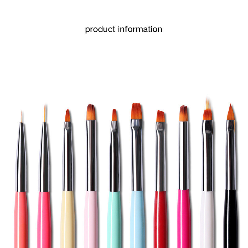 Nail liner Brush UV Gel Brush Nail Art Acrylic Brush Hair Metal Handle Salon Using 3D Art Nails Design Beauty Nails Pen
Nail liner Brush UV Gel Brush Nail Art Acrylic Brush Hair Metal Handle Salon Using 3D Art Nails Design Beauty Nails Pen