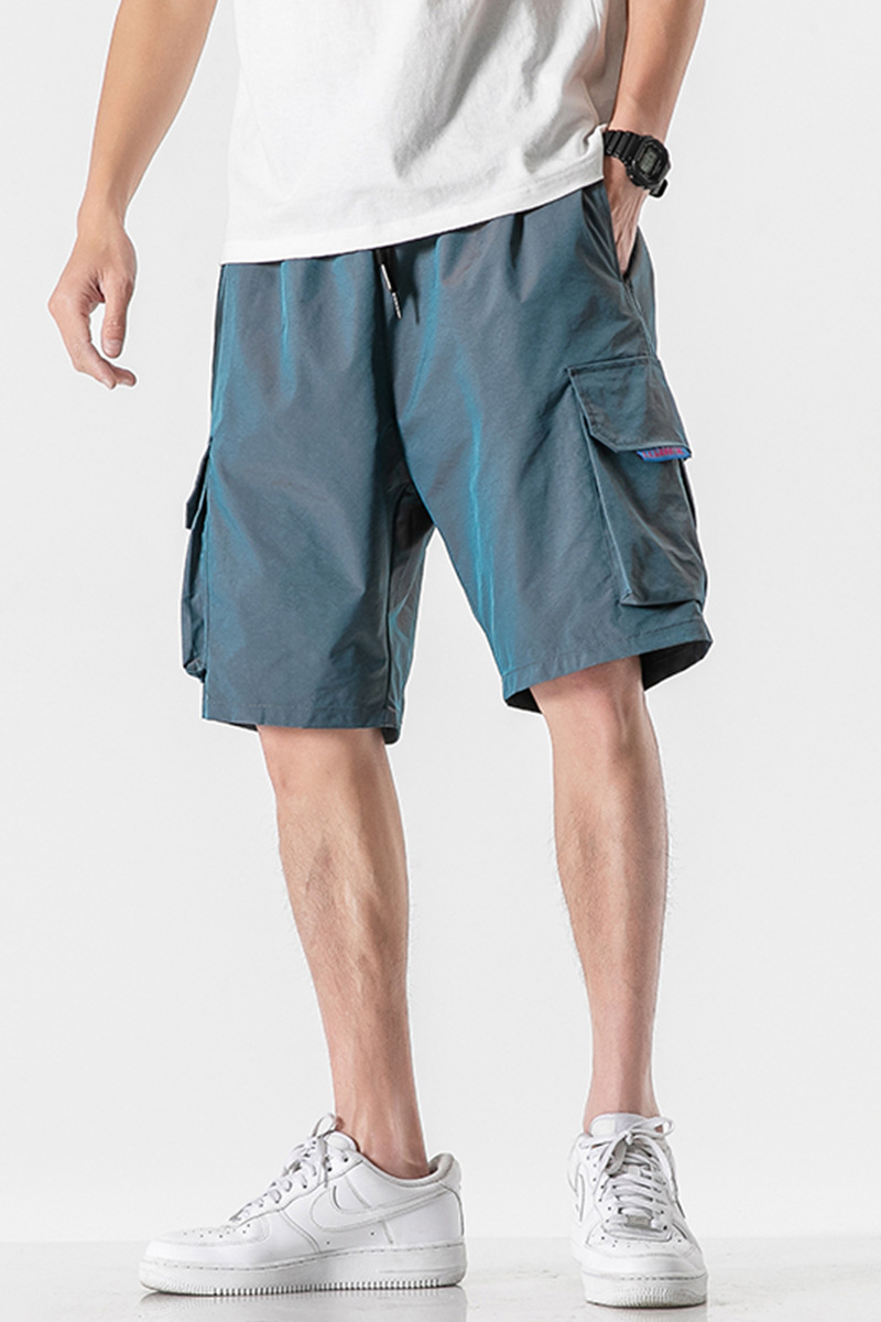 New Style Super Soft Dazzle Color Men's Reflective Summer Shorts Night Light Large Wide Leg Fifth Pants, Blue
New Style Super Soft Dazzle Color Men's Reflective Summer Shorts Night Light Large Wide Leg Fifth Pants, Blue