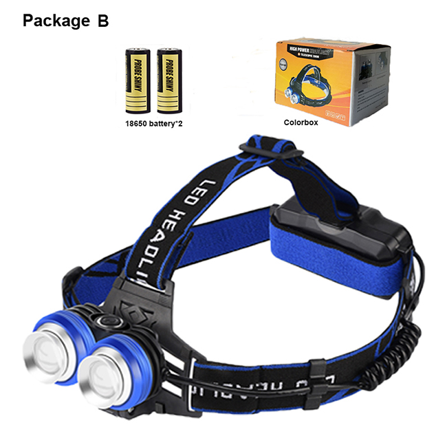 Highlight LED Headlamp rechargeable headlight 360º rotary Double lights 4 lighting modes hands-free camping head torch
Highlight LED Headlamp rechargeable headlight 360º rotary Double lights 4 lighting modes hands-free camping head torch