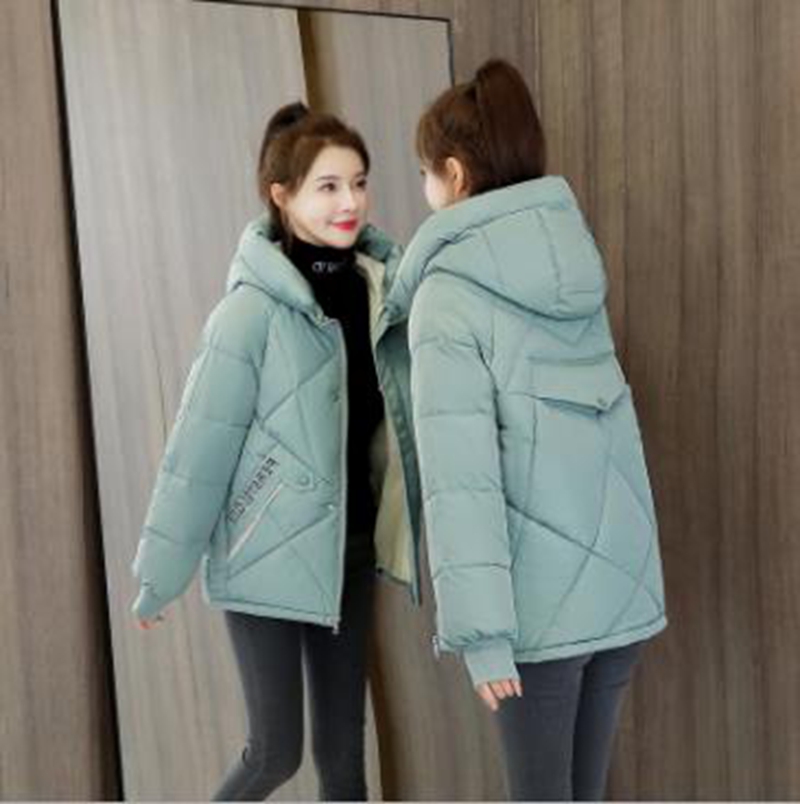Wholesale cotton new style printed women's short casual hooded loose winter cotton jacket, Creamy-white
Wholesale cotton new style printed women's short casual hooded loose winter cotton jacket, Creamy-white