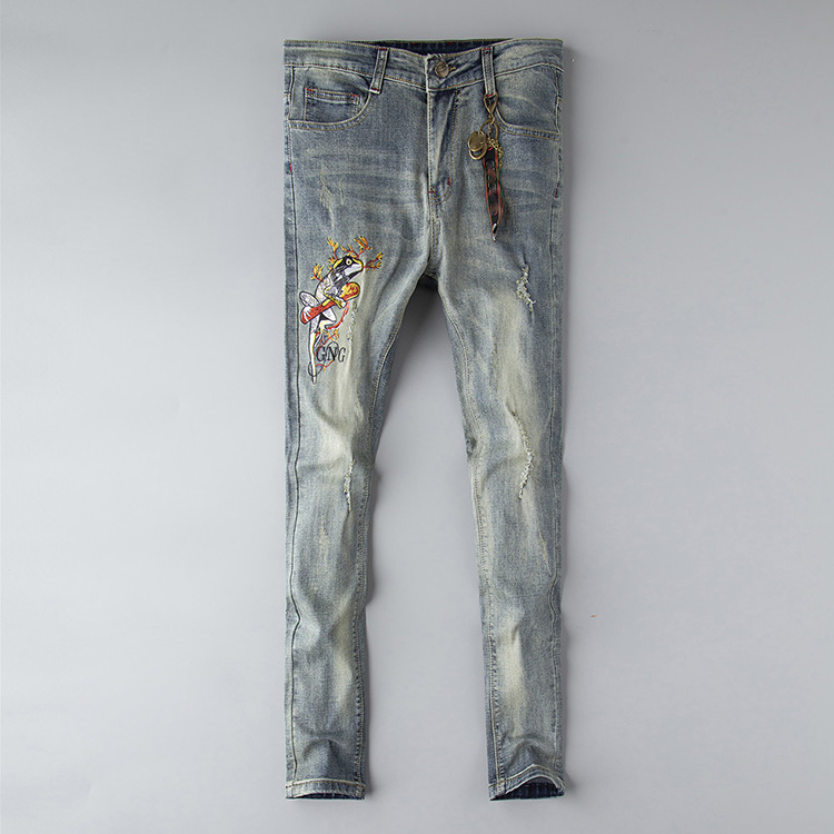 GG designer jeans mens Distressed Ripped Skinny Trousers Slim Motorcycle Moto Biker Hip Hop Denim man embroidery bee Pants luxury clothes, 08
GG designer jeans mens Distressed Ripped Skinny Trousers Slim Motorcycle Moto Biker Hip Hop Denim man embroidery bee Pants luxury clothes, 08
