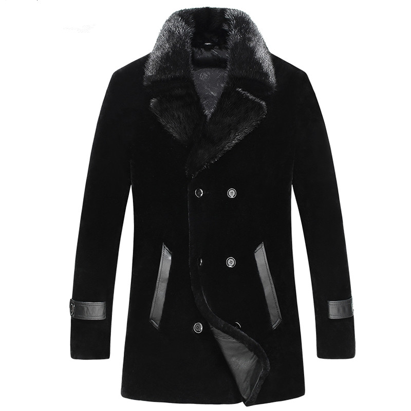 TcyeekMen's Jacket Natural Fur Coat Men Long Sheep Shearling Collar Wool Coat Plus Size Leather Jacket LSY070087KJ805, Black-
TcyeekMen's Jacket Natural Fur Coat Men Long Sheep Shearling Collar Wool Coat Plus Size Leather Jacket LSY070087KJ805, Black-