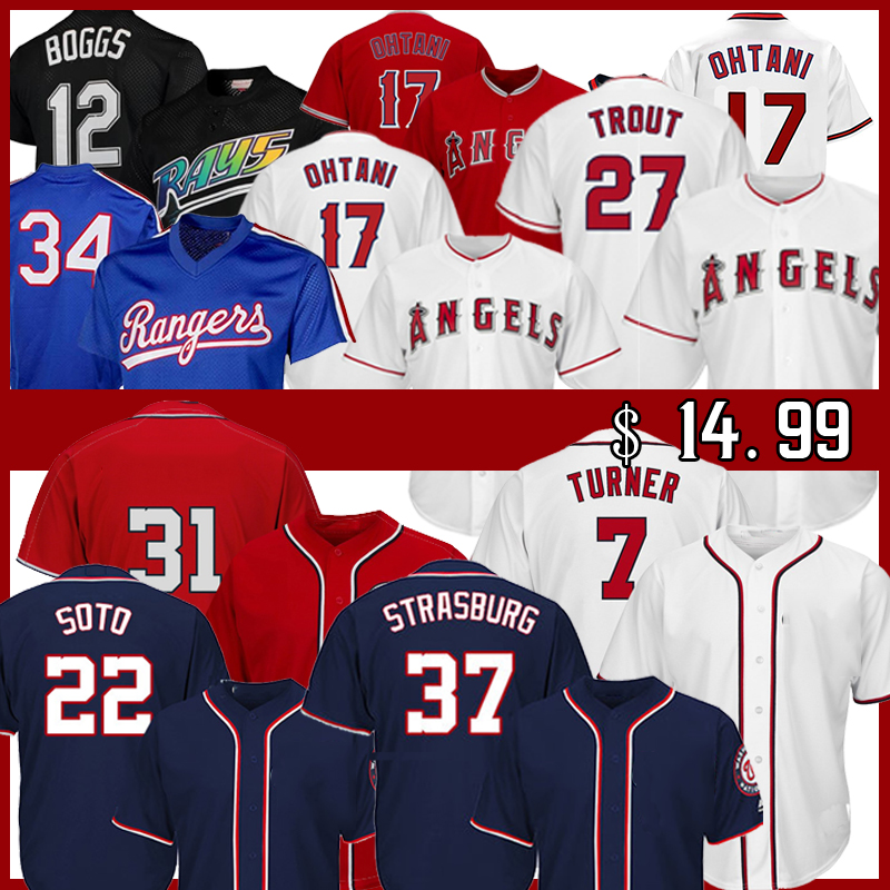 22 JUAN SOTO 27 Mike Trout Jerey 17 Shohei Ohtani 7 Trea Turner 37 Stephen Strasburg 12 Wade Boggs MAX SCHERZER Baseball Jerseys, Men(guo min)
22 JUAN SOTO 27 Mike Trout Jerey 17 Shohei Ohtani 7 Trea Turner 37 Stephen Strasburg 12 Wade Boggs MAX SCHERZER Baseball Jerseys, Men(guo min)