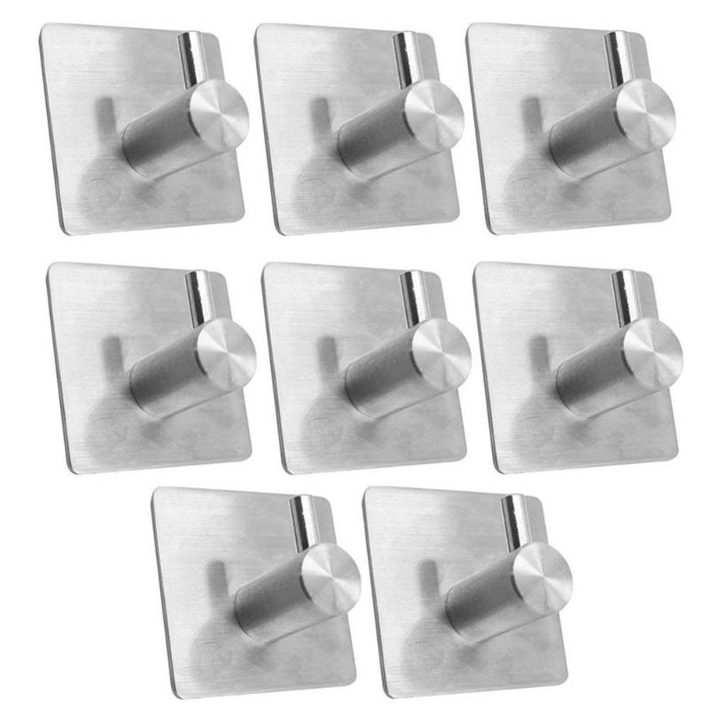 10pcs 4pcs Stainless Steel 3M Self Adhesive Hooks Sticky Wall Door Hook Robe Towel Rustproof Towel Rack, Clothes Coat Hanger
10pcs 4pcs Stainless Steel 3M Self Adhesive Hooks Sticky Wall Door Hook Robe Towel Rustproof Towel Rack, Clothes Coat Hanger