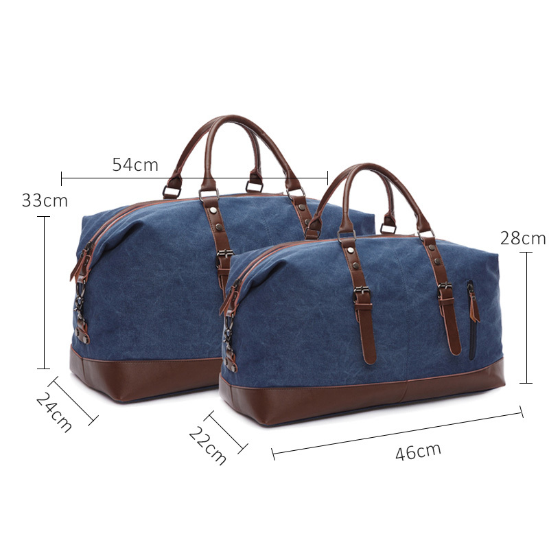 Scione Men Canvas Travel Shoulder Luggage Bags Large Capacity Handbag Business Casual Vintage Leather Simple Tote Bag For Women CX200718