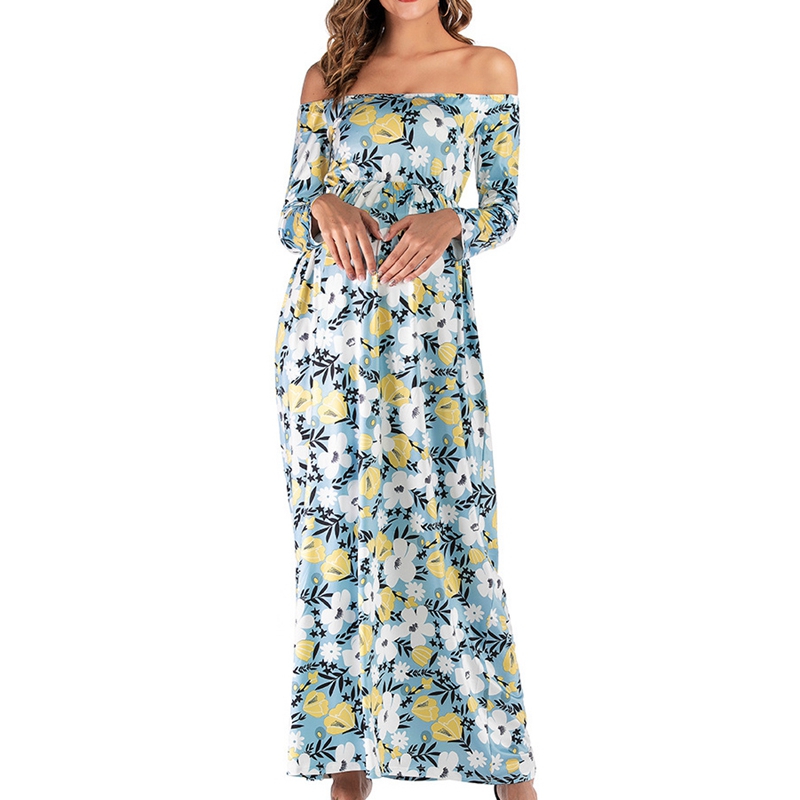 Maternity Floral Dress Word Shoulder Pregnant Women's Dress Fashion Pregnancy Nursing Skirt, Black
Maternity Floral Dress Word Shoulder Pregnant Women's Dress Fashion Pregnancy Nursing Skirt, Black