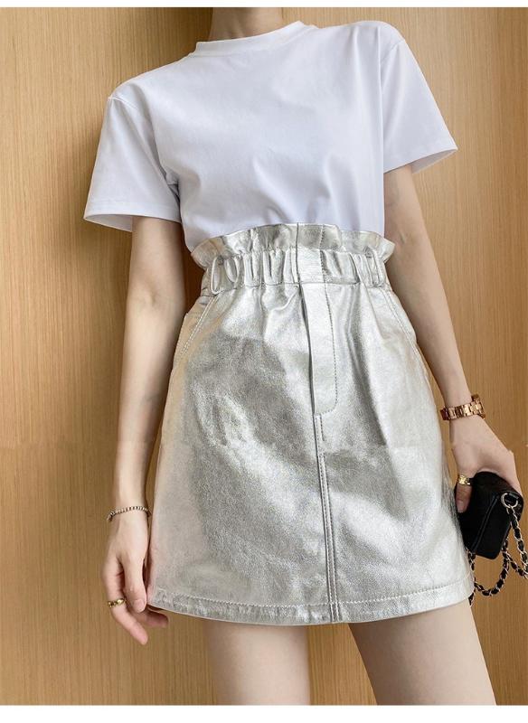 2020 Autumn Women High quality elastic waist Sheepskin Real leather High-rise Skirts C098, Black
2020 Autumn Women High quality elastic waist Sheepskin Real leather High-rise Skirts C098, Black