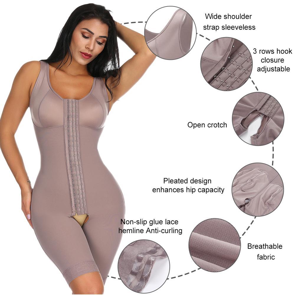 WAIST SECRET Women Full Body Shaper Compression Waist Cincher Underbust Bodysuit Slim Waist Trainer Corset Seamless Shapewear CX200715